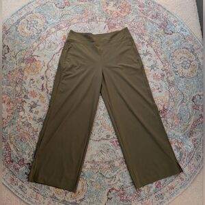 Athleta Cosmic Wide Leg Pants Acacia Olive 14